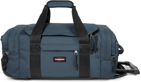Eastpak Leatherface Unisex Luggage with Wheels, Ocean Blue - STREET STYLE