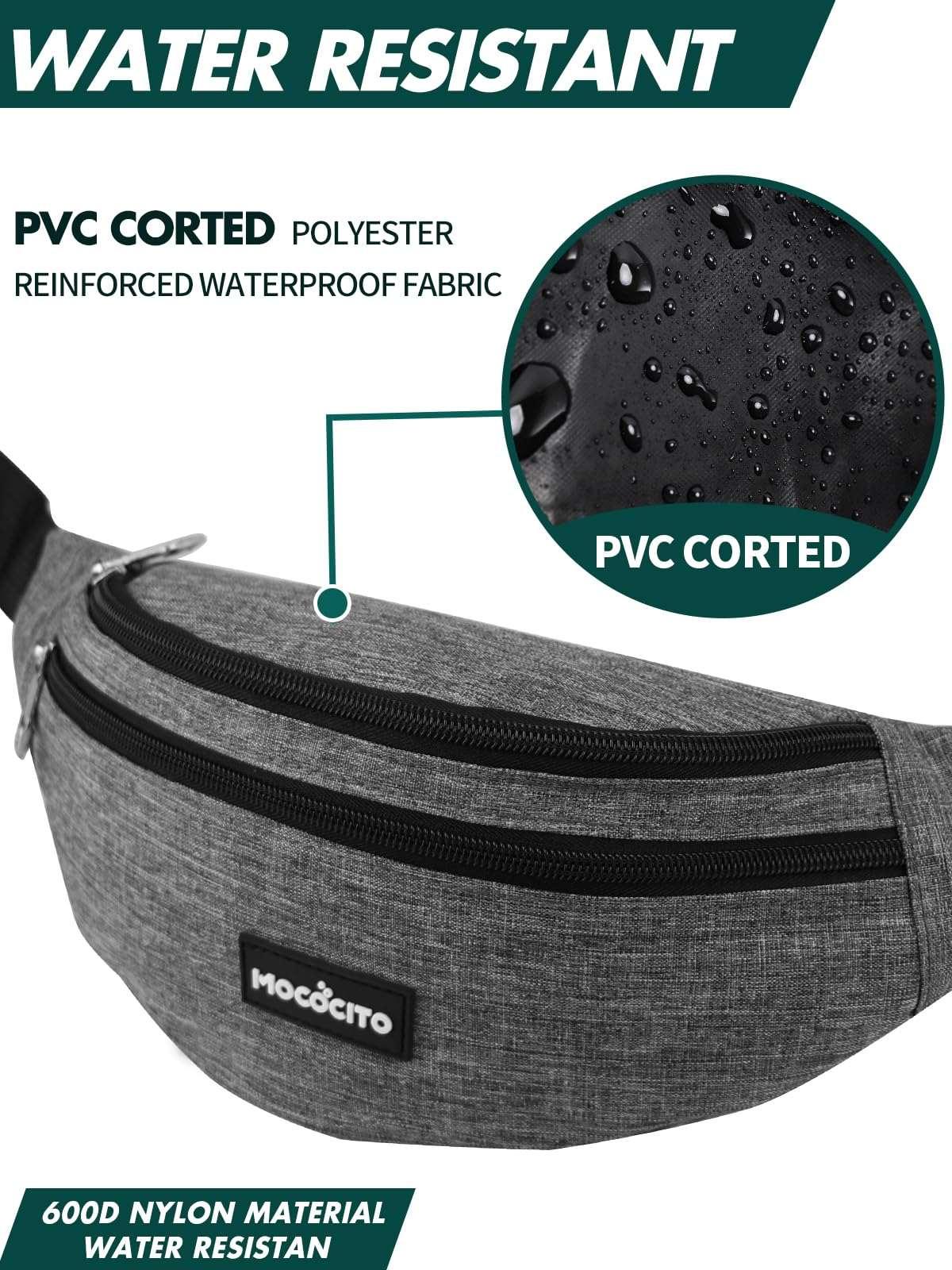 Men's Women's Waist Bag, Sports Waist Bag with 4 Zip Pockets, Men's Waist Bag, Small Adjustable Belt, Waterproof Work Waist Bag for Cycling Running Hiking Trekking Concerts - STREET STYLE
