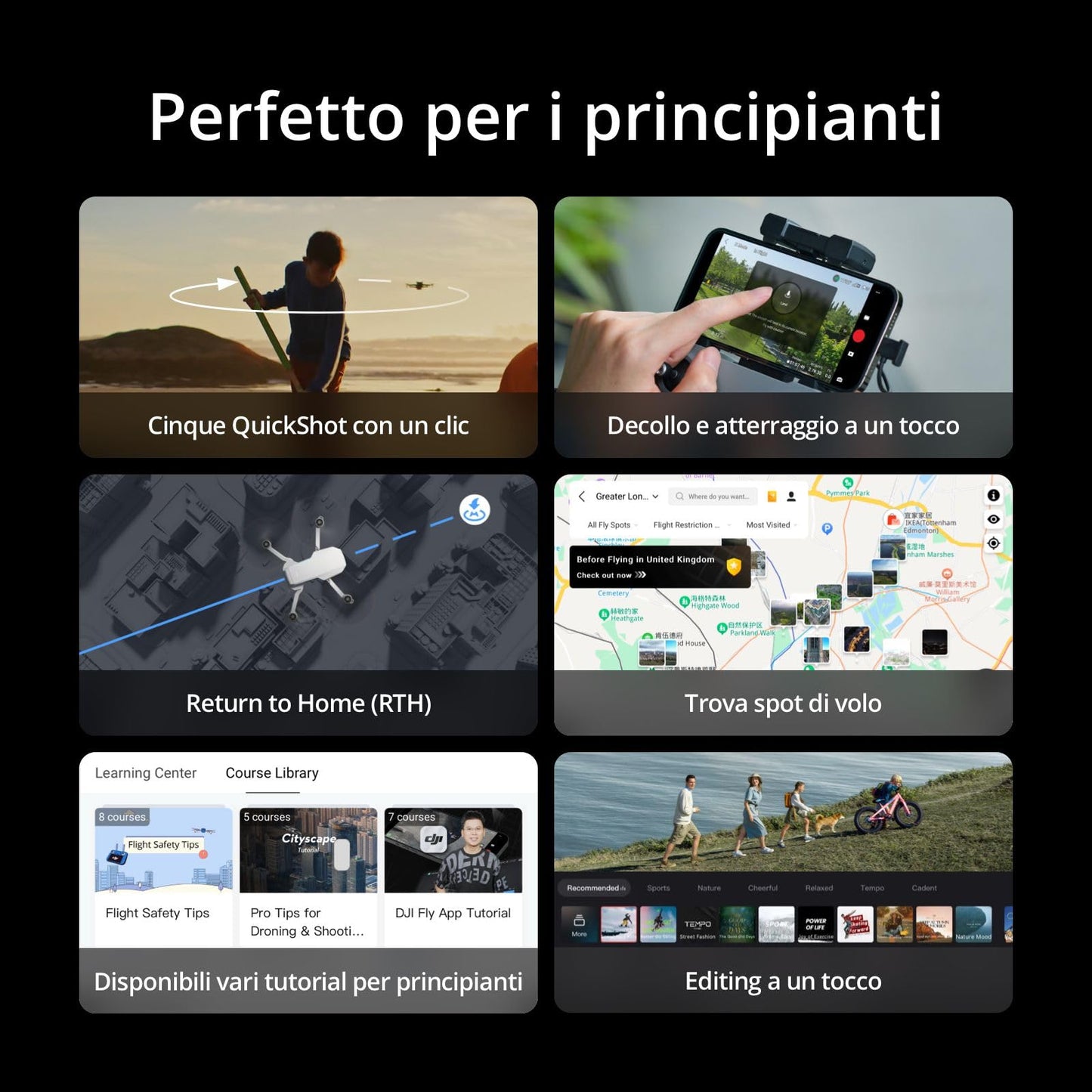 DJI Mini 4K Camera Drone Combo, drone per adulti, fotocamera 4K UHD, < 249 g, stabilizzatore 3 assi, trasmissione video 10 km, return automatico, 2 batterie per tempo di volo fino a 62 minuti