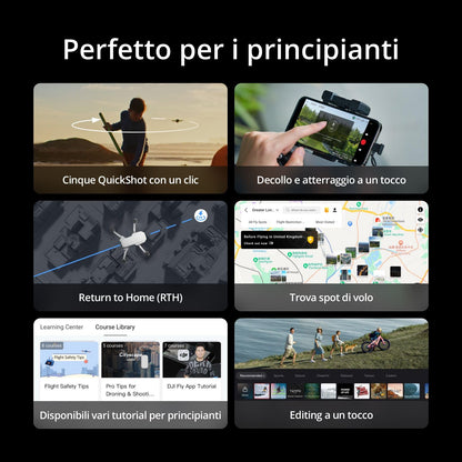 DJI Mini 4K Camera Drone Combo, drone per adulti, fotocamera 4K UHD, < 249 g, stabilizzatore 3 assi, trasmissione video 10 km, return automatico, 2 batterie per tempo di volo fino a 62 minuti