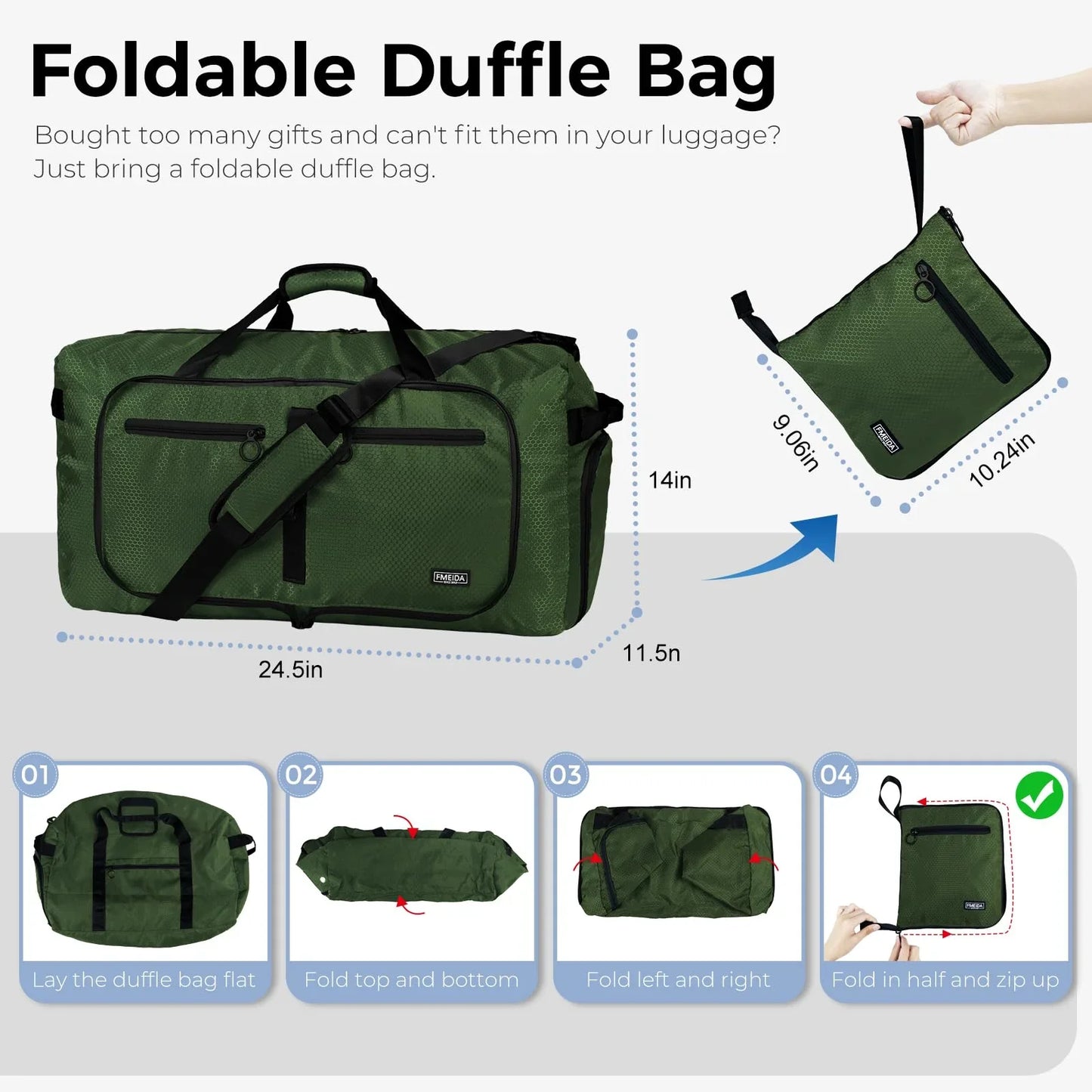 Fmeida 65L Unisex Adult Travel Duffel Bag, Large Gym Bag with Shoe Compartment and Shoulder Strap, Waterproof Duffel Bag Sports Bag, Black, Duffel bag with shoe compartment - STREET STYLE