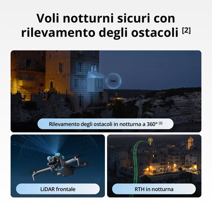 DJI Mini 5 Pro Combo Fly More con DJI RC 2 e DJI Care di 1 anno, drone 4K per principianti, drone con fotocamera, CMOS da 1 pollice, rilevamento degli ostacoli, ActiveTrack 360°, C0