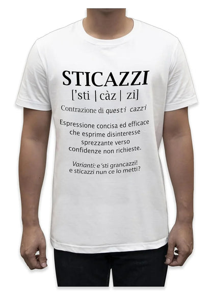 Unisex T-Shirt Short Sleeve T-Shirt with Funny Phrases Funny Joke Funny Print (M, St Oca ZZO STOCAZZO STOCAZZO SIMPATICA REBUS) - STREET STYLE