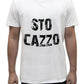 Unisex T-Shirt Short Sleeve T-Shirt with Funny Phrases Funny Joke Funny Print (M, St Oca ZZO STOCAZZO STOCAZZO SIMPATICA REBUS) - STREET STYLE