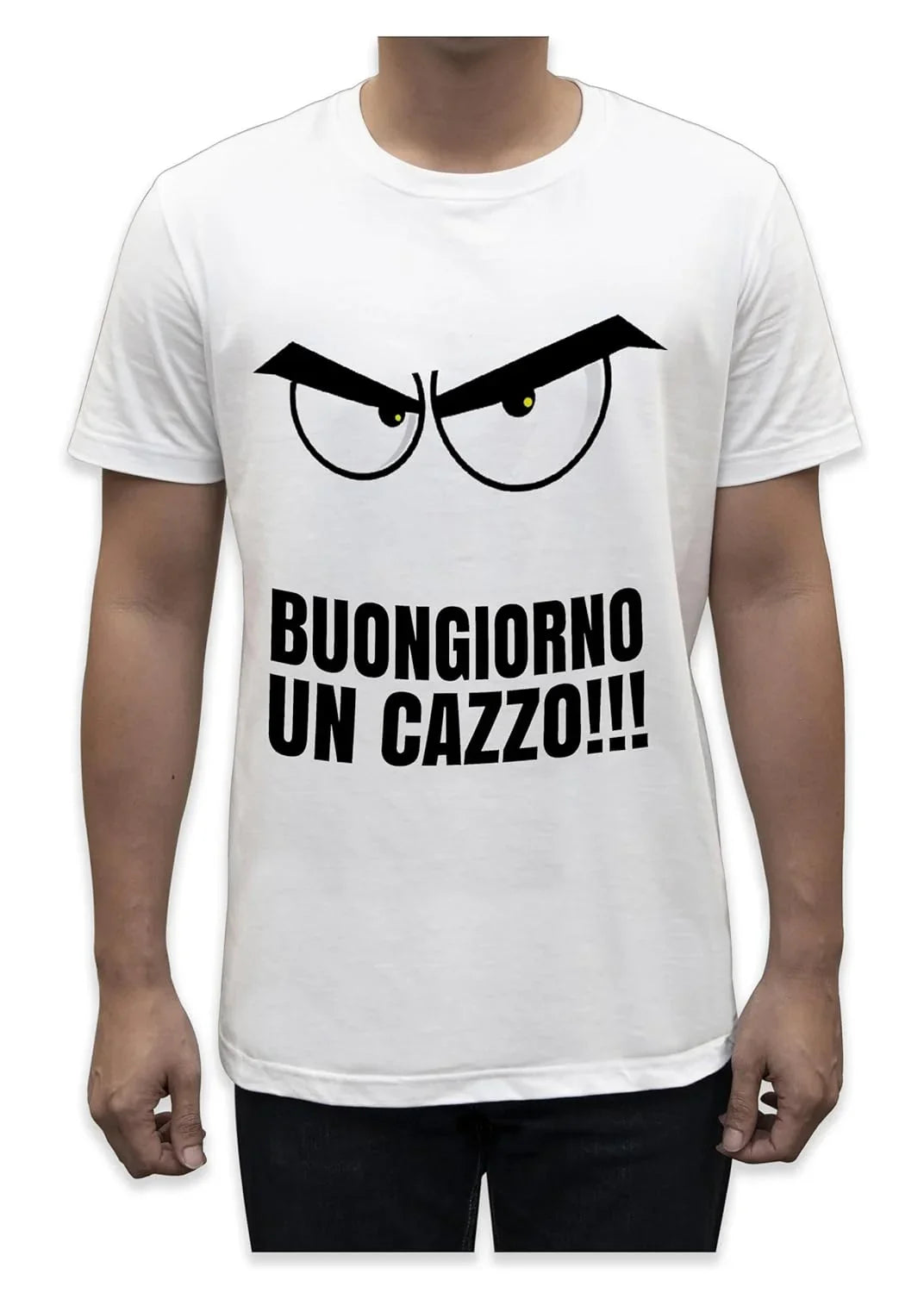 Unisex T-Shirt Short Sleeve T-Shirt with Funny Phrases Funny Joke Funny Print (M, St Oca ZZO STOCAZZO STOCAZZO SIMPATICA REBUS) - STREET STYLE