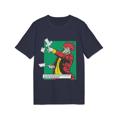 Rooster with Money - Comic Mafia - Premium Bio Unisex T-Shirt - Front Print - STREET STYLE