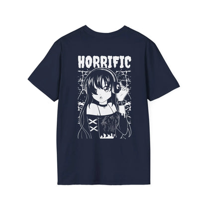 Horrific Dark Girl - Anime World - Unisex T-Shirt - Back Print - STREET STYLE