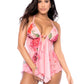 Semi Sheer Babydoll & String Set Mapale Peony Desire - STREET STYLE