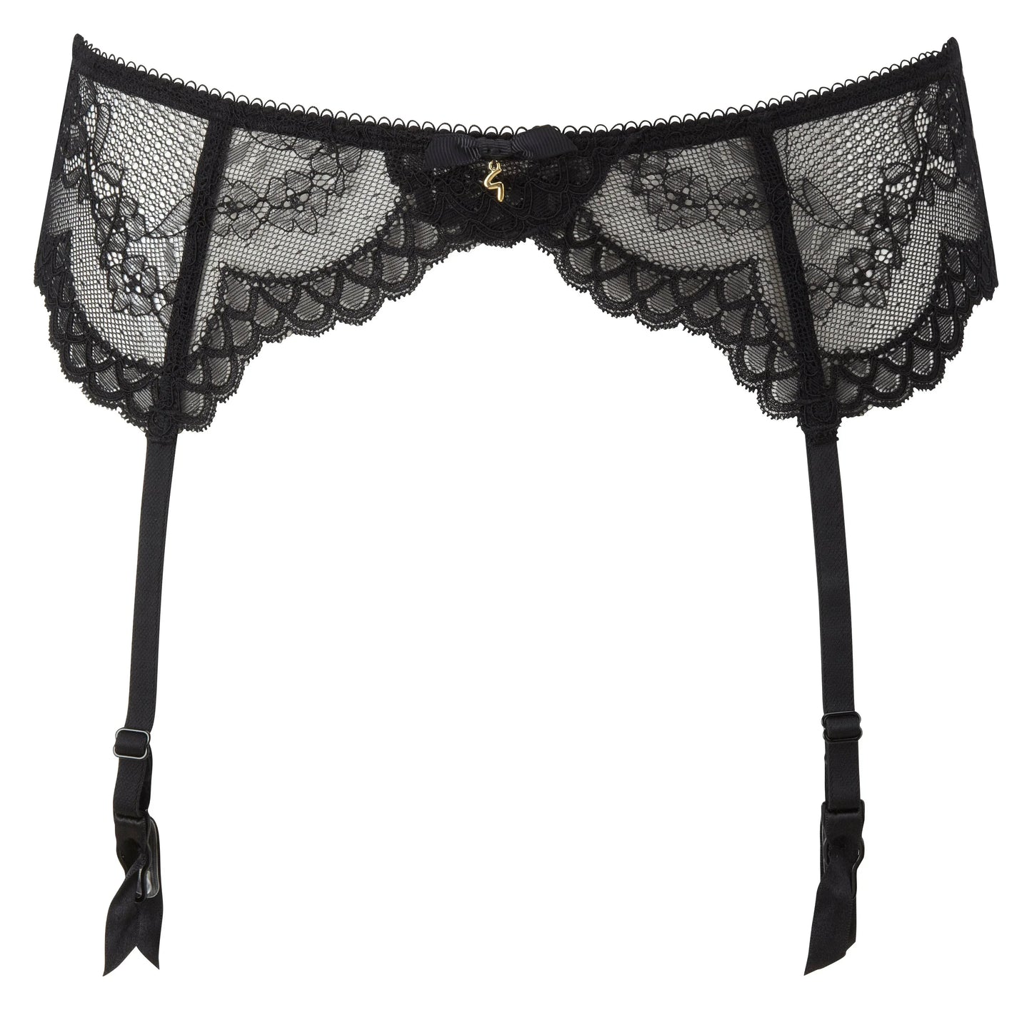 Sheer Lace Garter Belt Gossard Superboost Lace Black - STREET STYLE