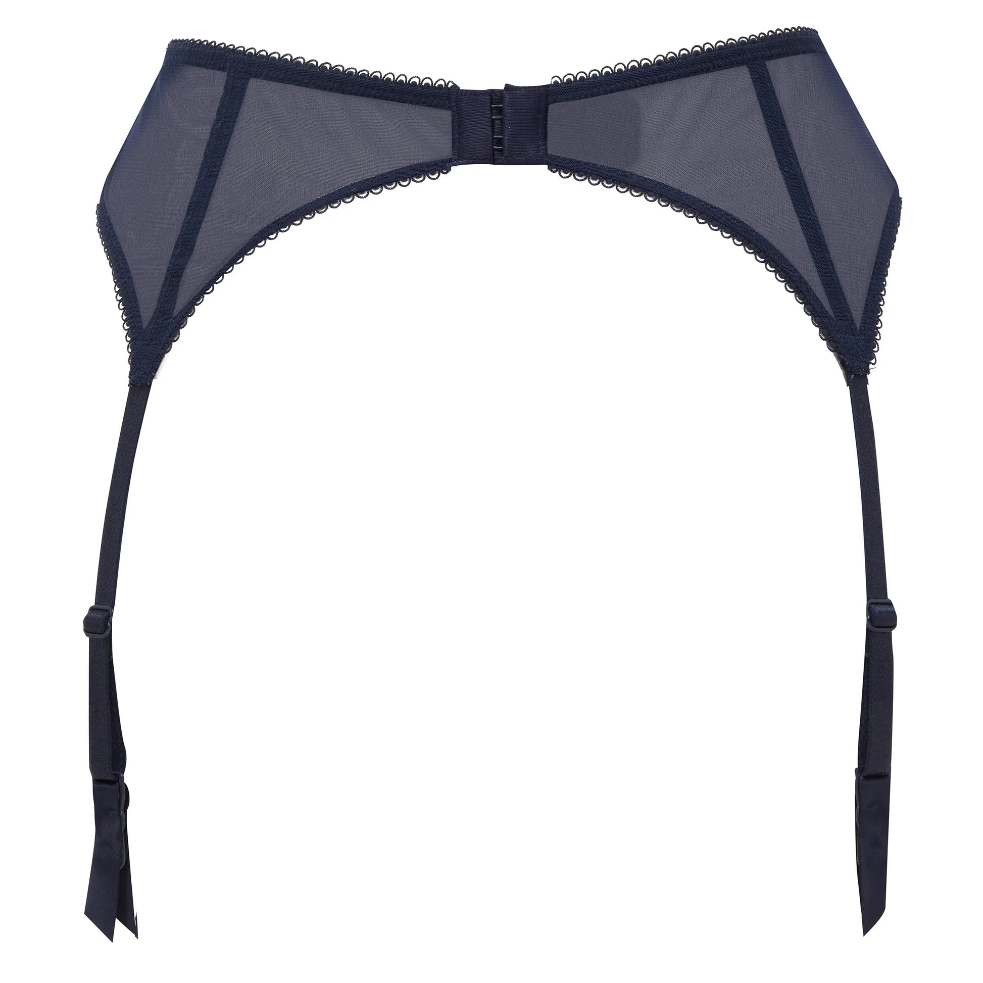 Gossard Superboost Lace Garter Belt Midnight Blue Gold - STREET STYLE