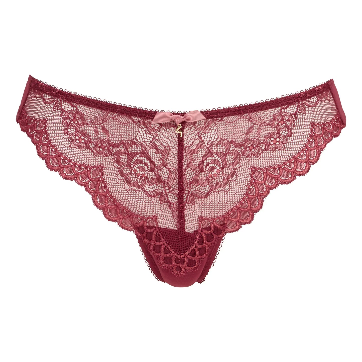 Gossard Superboost Lace Thong Panty Cranberry/Raspberry Sorbet - STREET STYLE