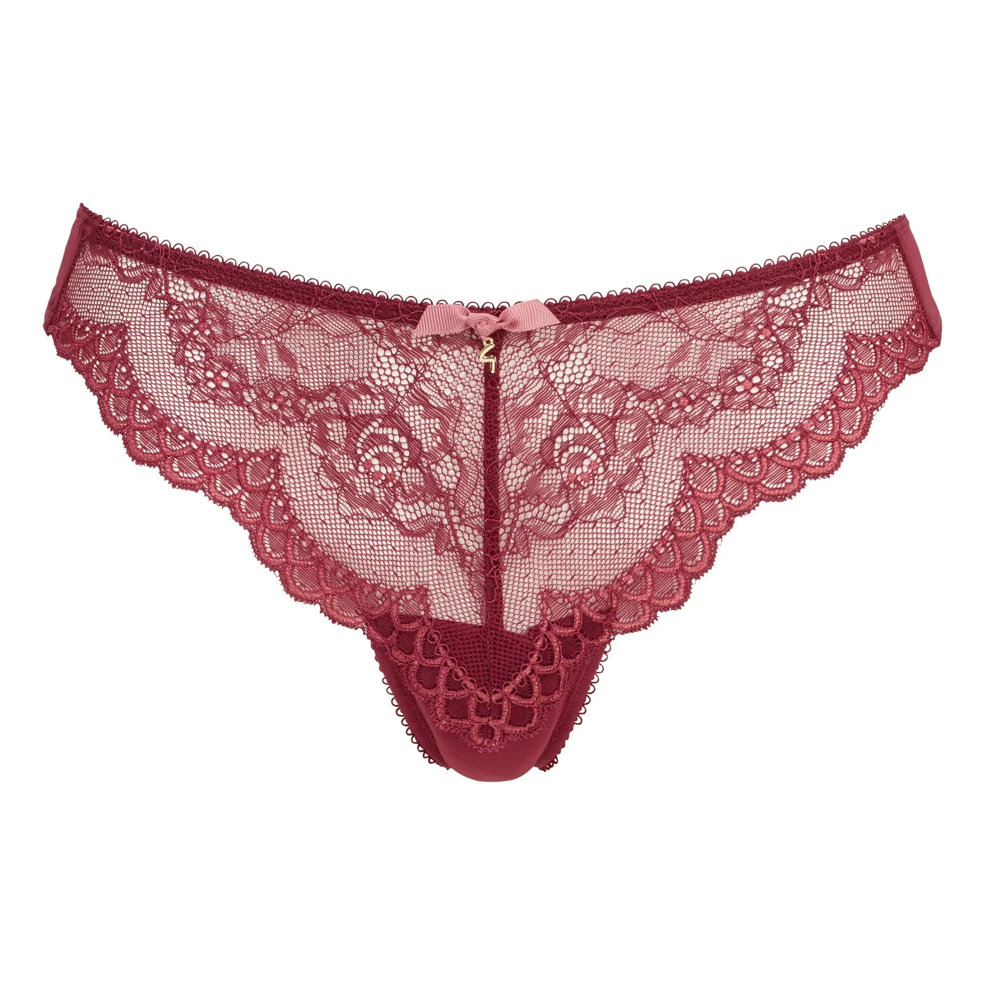 Gossard Superboost Lace Thong Panty Cranberry/Raspberry Sorbet - STREET STYLE
