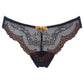 Gossard Superboost Lace Thong Panty Midnight Blue Gold - STREET STYLE