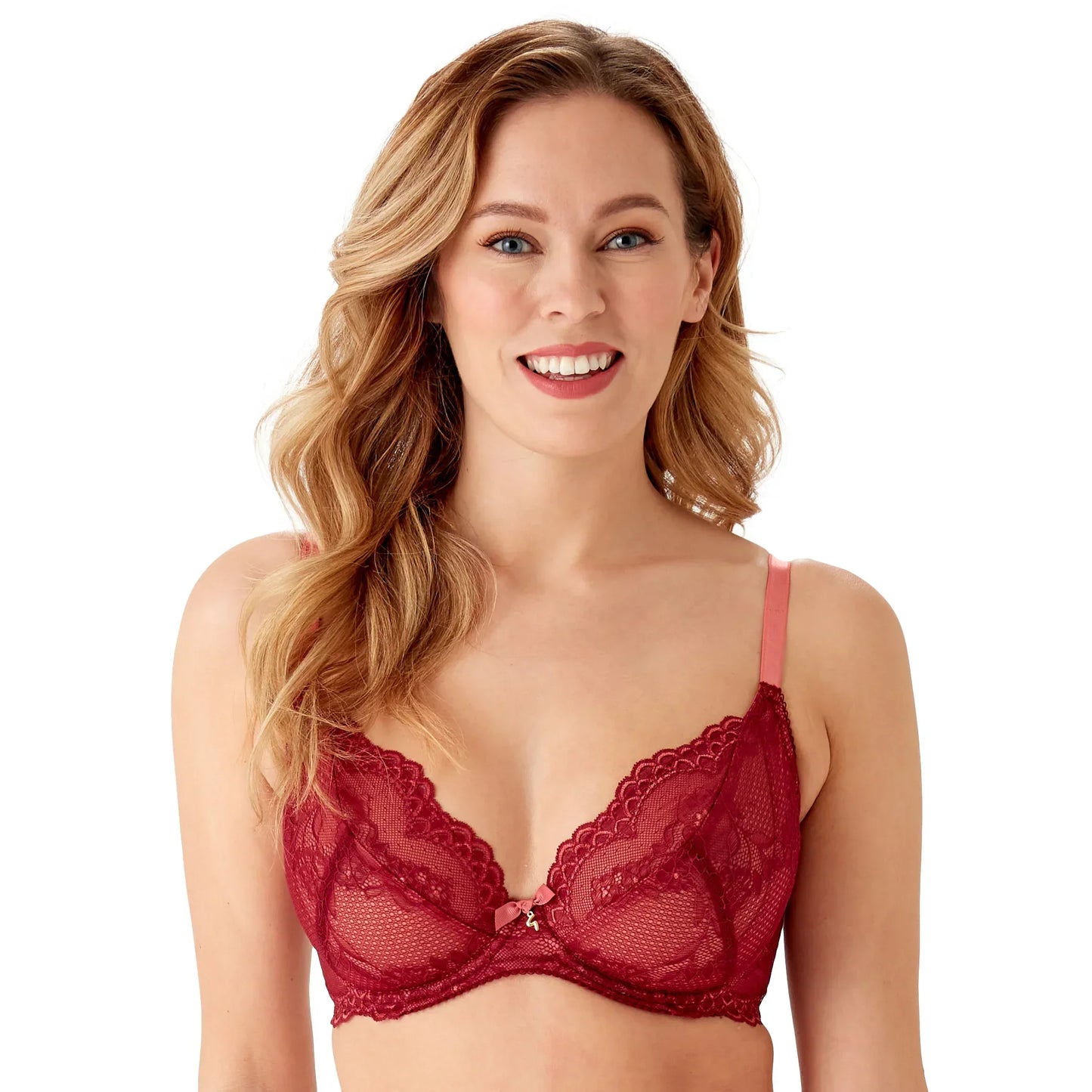 Gossard Superboost Lace Plunge Bra Cranberry/Raspberry Sorbet - STREET STYLE