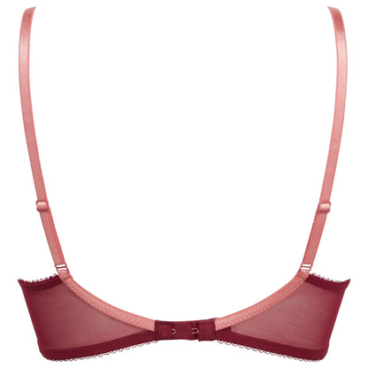 Gossard Superboost Lace Plunge Bra Cranberry/Raspberry Sorbet - STREET STYLE