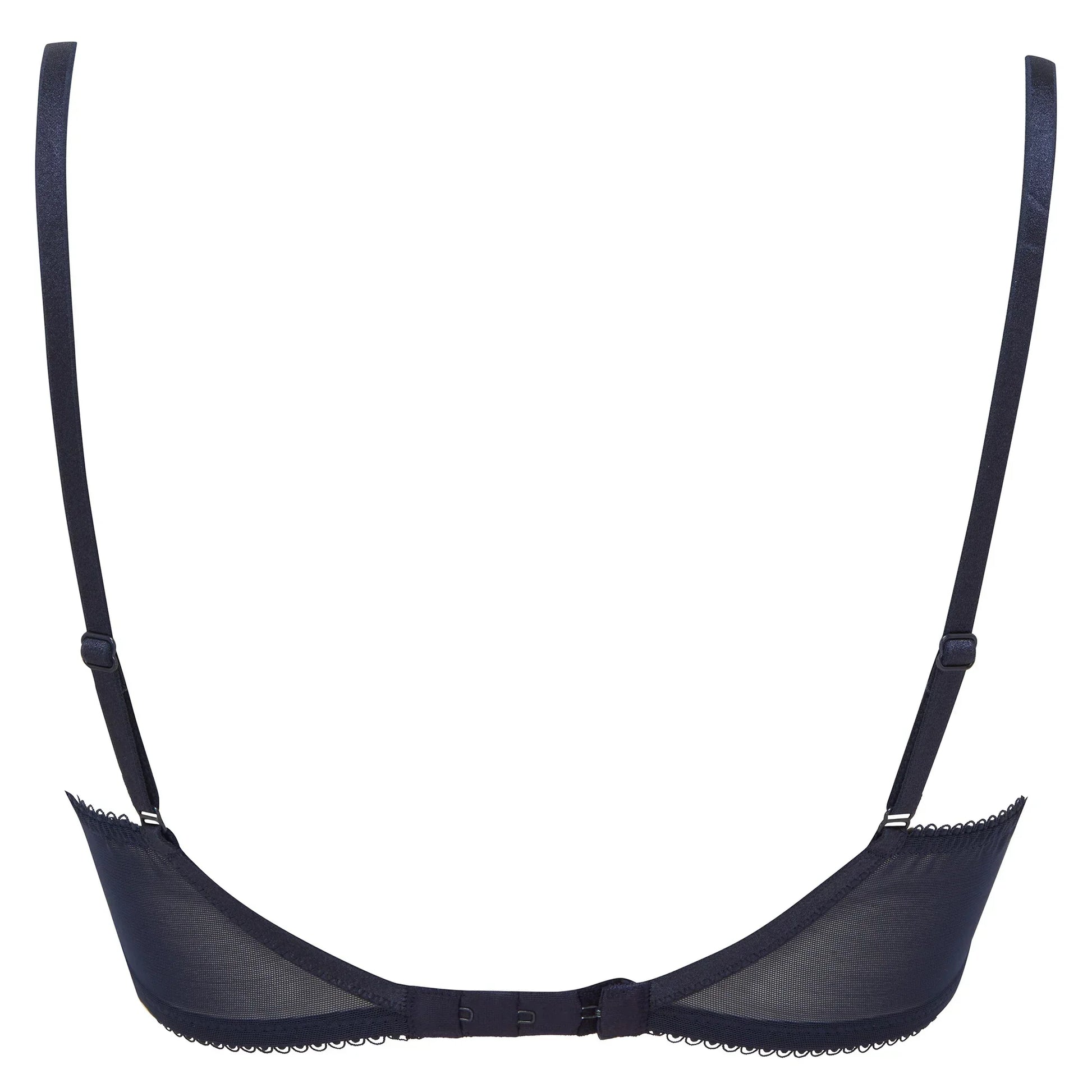 Gossard Superboost Lace Plunge Bra Midnight Blue Gold - STREET STYLE