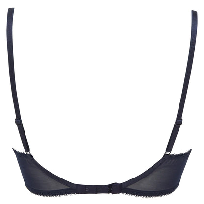 Gossard Superboost Lace Plunge Bra Midnight Blue Gold - STREET STYLE
