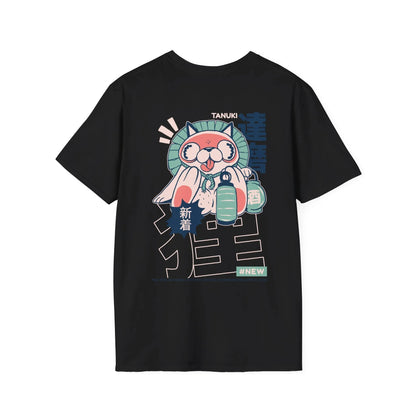 Tanuki - Japanese Yokai - Unisex T-Shirt - Back Print - STREET STYLE