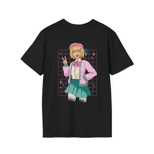 Sweet Anime Girl - Anime World - Unisex T-Shirt - Back Print - STREET STYLE