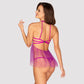 Sexy Open Cup Babydoll & String Obsessive Delishya Purple - STREET STYLE