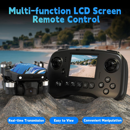 Drone con Fotocamera 4k per Adulti, Droni con 2,8 Pollici Schermo LCDProfessionisti, Evitamento Ostacoli 270°, Motore Brushless, Mantenimento dell'altitudine, RC Quadcopter per Principianti TT19LCD