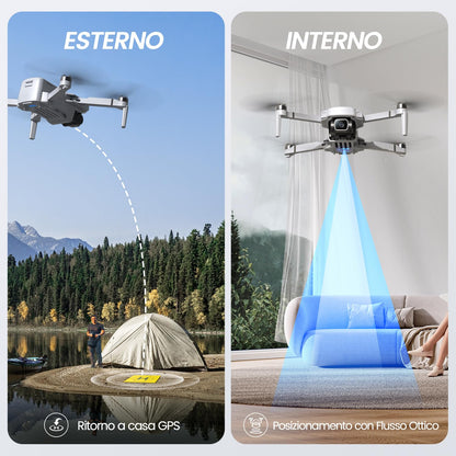 Holy Stone HS360E GPS 4K EIS Drone con telecamera per adulti, 249g leggero pieghevole FPV RC Quadcopter Drone con sensore da 12 megapixel, portata 6 km, ritorno automatico, seguimi, HS360S aggiornato