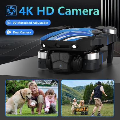 Drone con Fotocamera 4k per Adulti, Droni con 2,8 Pollici Schermo LCDProfessionisti, Evitamento Ostacoli 270°, Motore Brushless, Mantenimento dell'altitudine, RC Quadcopter per Principianti TT19LCD