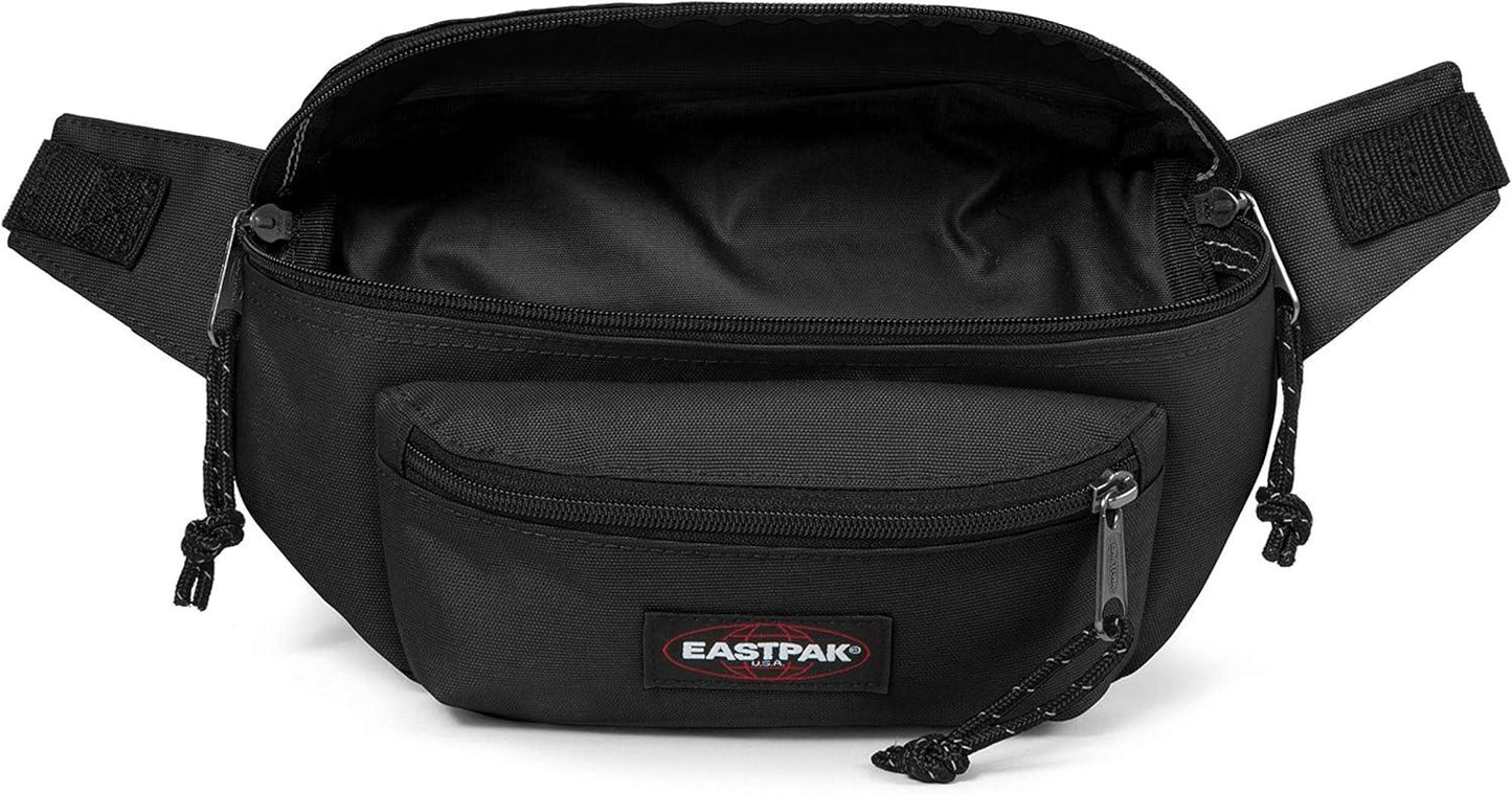 Eastpak DOGGY BAG Waist Bag, 40 cm, 24 L, Black (Black) & CREW SINGLE Wallet, 22 cm, Black (Black), Black - STREET STYLE