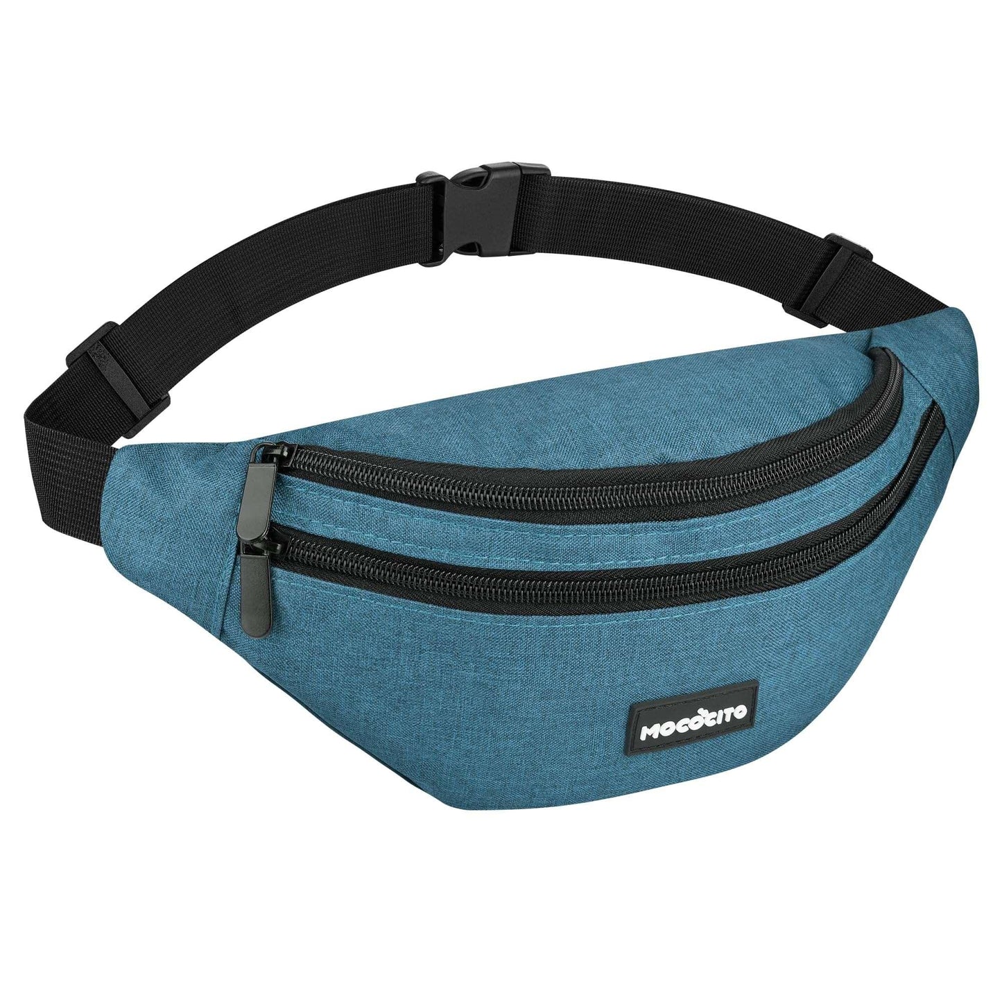 Men's Women's Waist Bag, Sports Waist Bag with 4 Zip Pockets, Men's Waist Bag, Small Adjustable Belt, Waterproof Work Waist Bag for Cycling Running Hiking Trekking Concerts - STREET STYLE