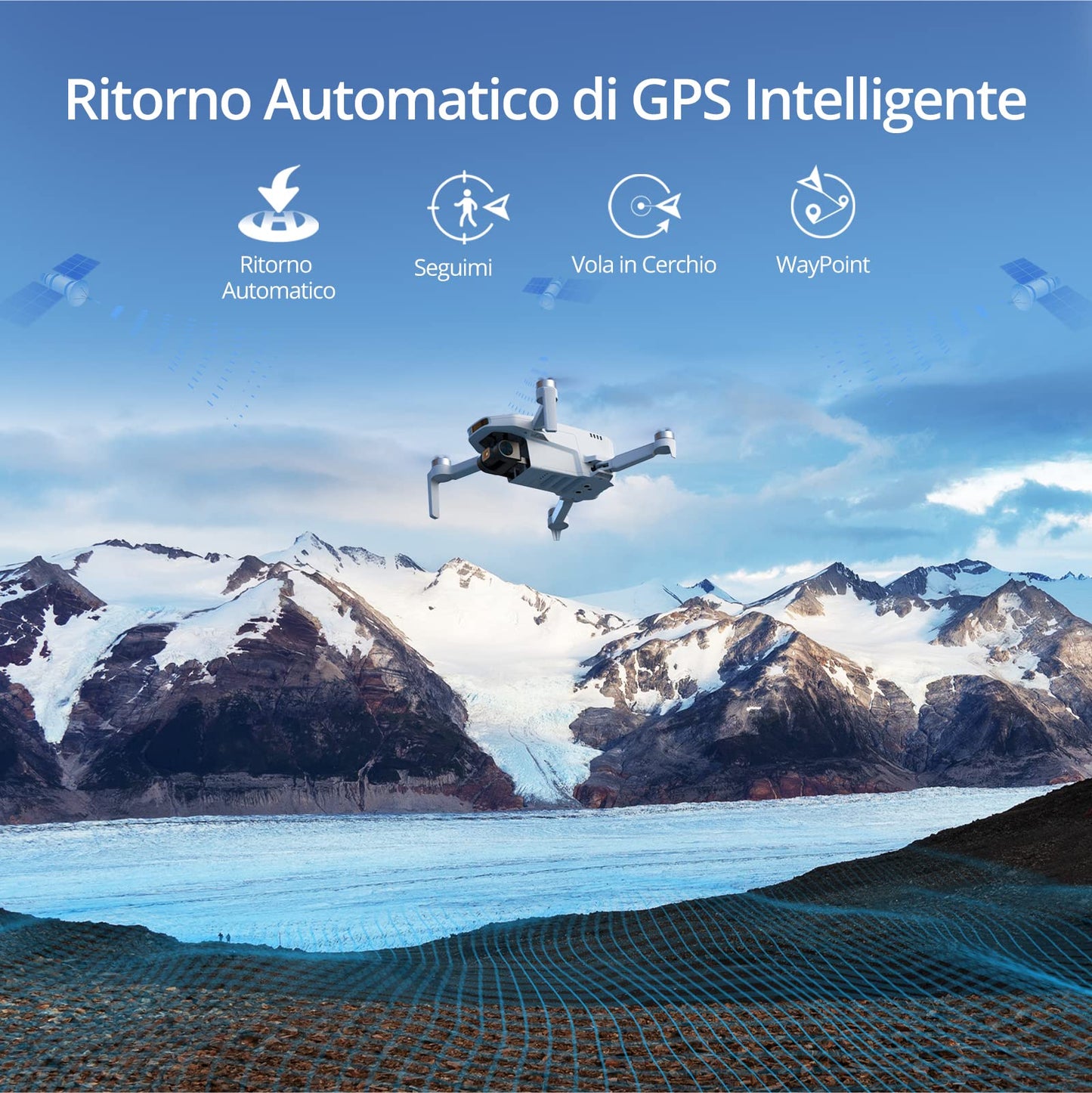 Potensic ATOM SE Combo GPS Drone con Telecamera 4K, 62 Min di Volo, <249g, 4KM FPV Transmissione, Velocità Max 16m/s, Brushless Motore, Ritorno Auto, RC Quadricotter per Principianti e Adulti, C0