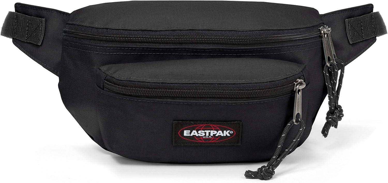 Eastpak DOGGY BAG Waist Bag, 40 cm, 24 L, Black (Black) & CREW SINGLE Wallet, 22 cm, Black (Black), Black - STREET STYLE