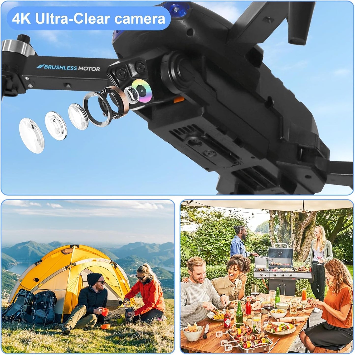 Drone con Telecamera 1080P HD, FPV Droni Telecomandati Mini Drone WiFi Video Diretta per Principianti e Bambini, Mantenimento dell'altitudine, Modalità Senza Testa