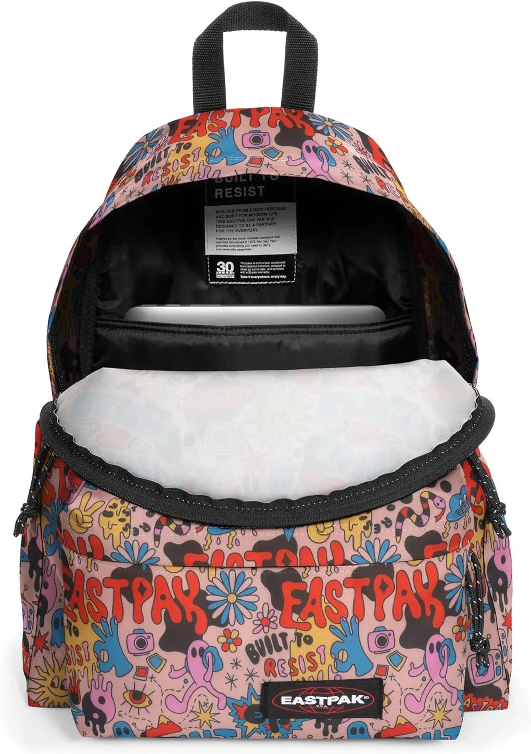 EASTPAK Day Pak'r Model Doodle Light Backpack with Additional Zip and Laptop Holder 13.3 - STREET STYLE