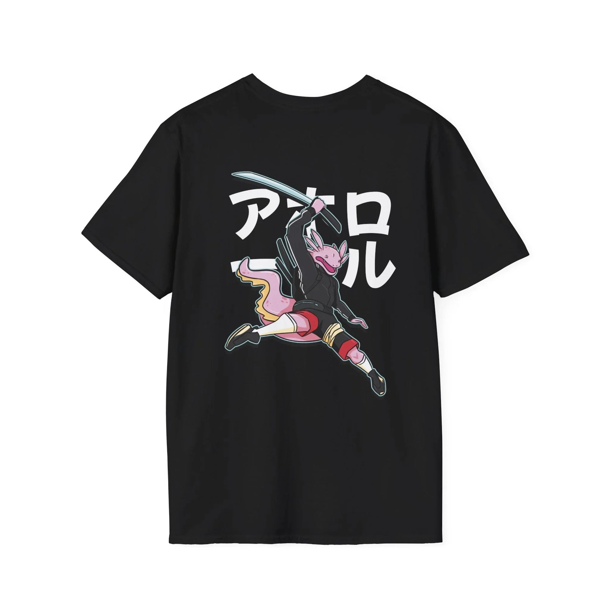 Axolotl - Warrior Animals - Unisex T-Shirt - Back Print - STREET STYLE