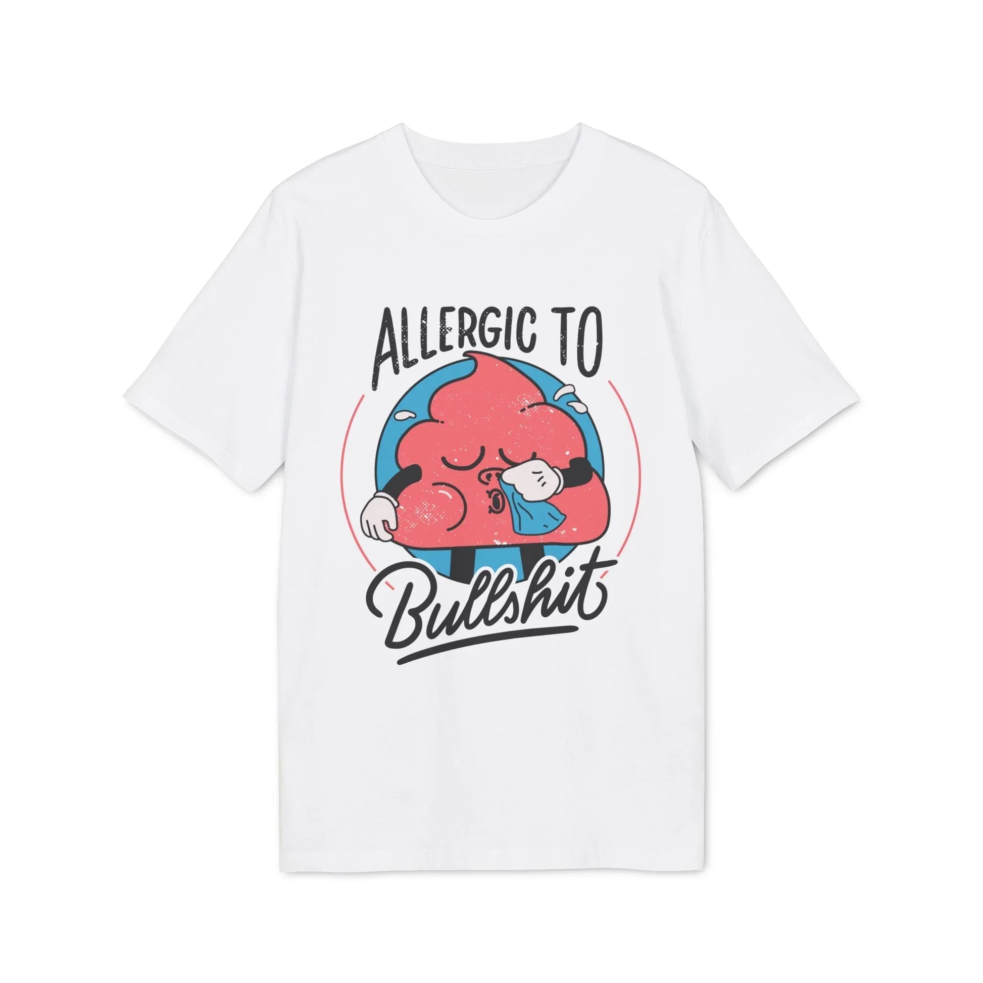 Allergic to Bullshit - Antisocial Retro - Premium Bio Unisex T-Shirt - Front Print - STREET STYLE