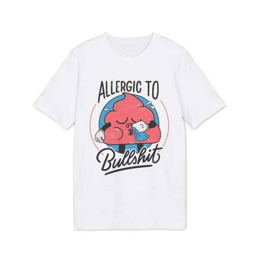 Allergic to Bullshit - Antisocial Retro - Premium Bio Unisex T-Shirt - Front Print - STREET STYLE