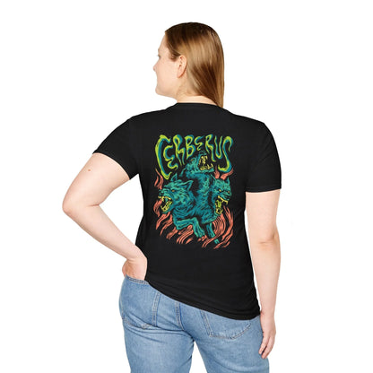 Cerberus - Greek Mythology - Unisex T-Shirt - Back Print - STREET STYLE