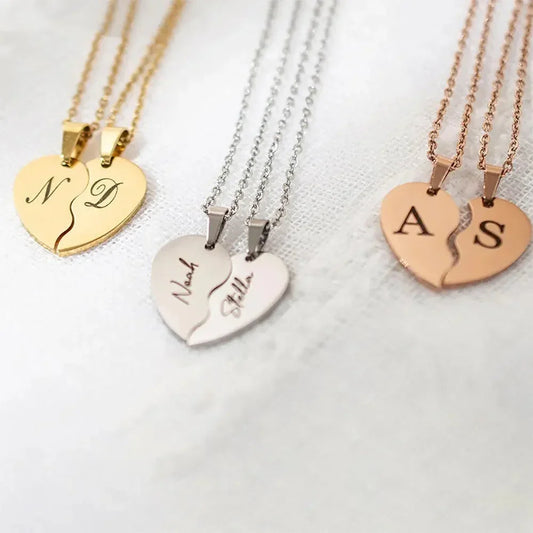 Personalized Stainless Steel Heart-shaped Necklace-personalized necklace - STREET STYLE