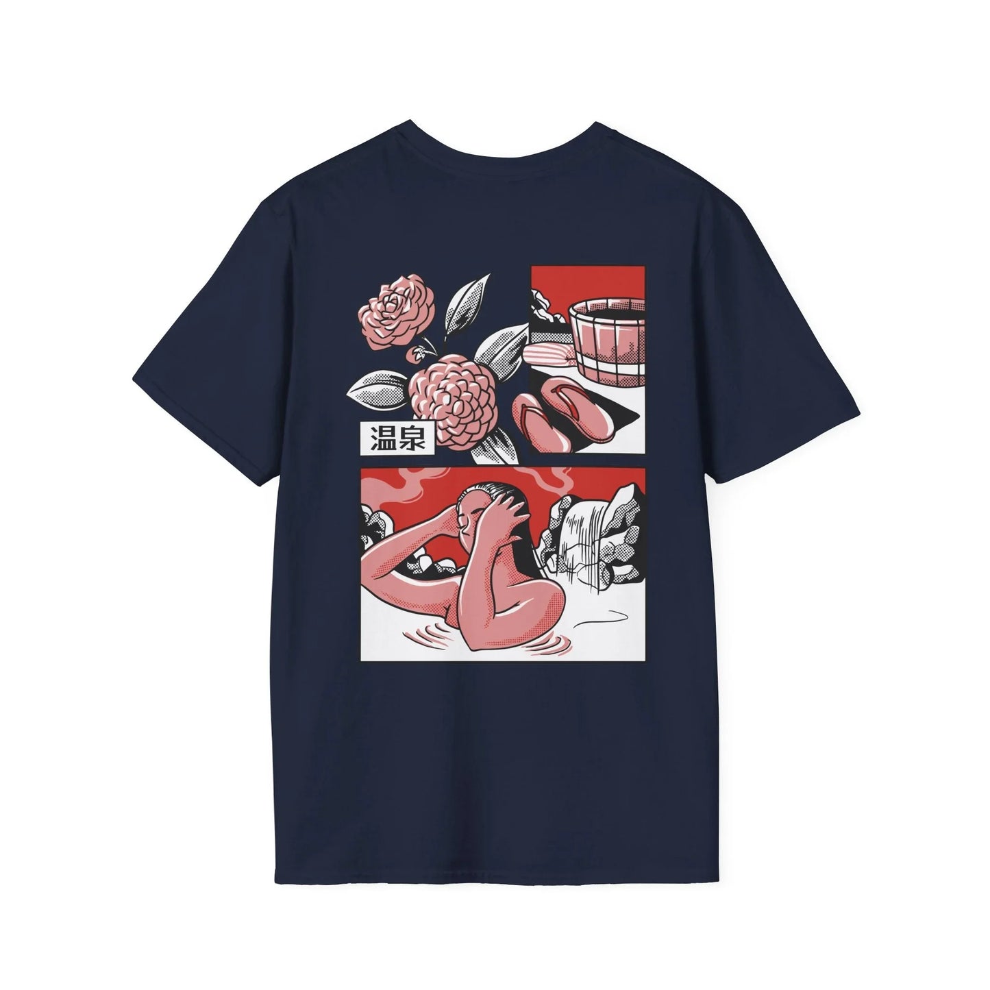 Onsen - Slice of Life - Unisex T-Shirt - Back Print - STREET STYLE