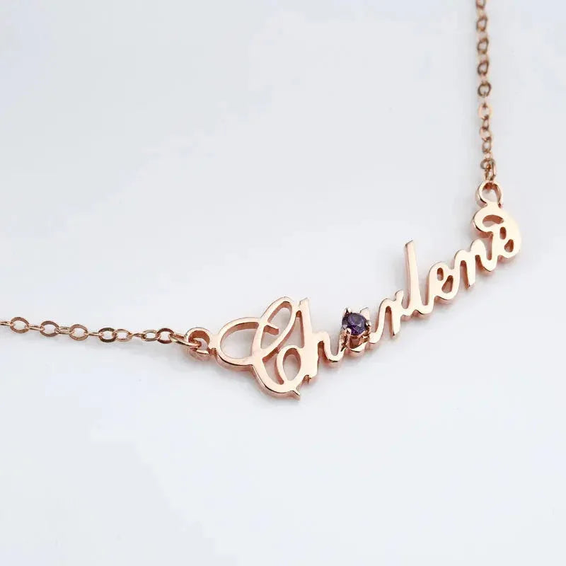 Full Silver Diamond Name Necklace - STREET STYLE