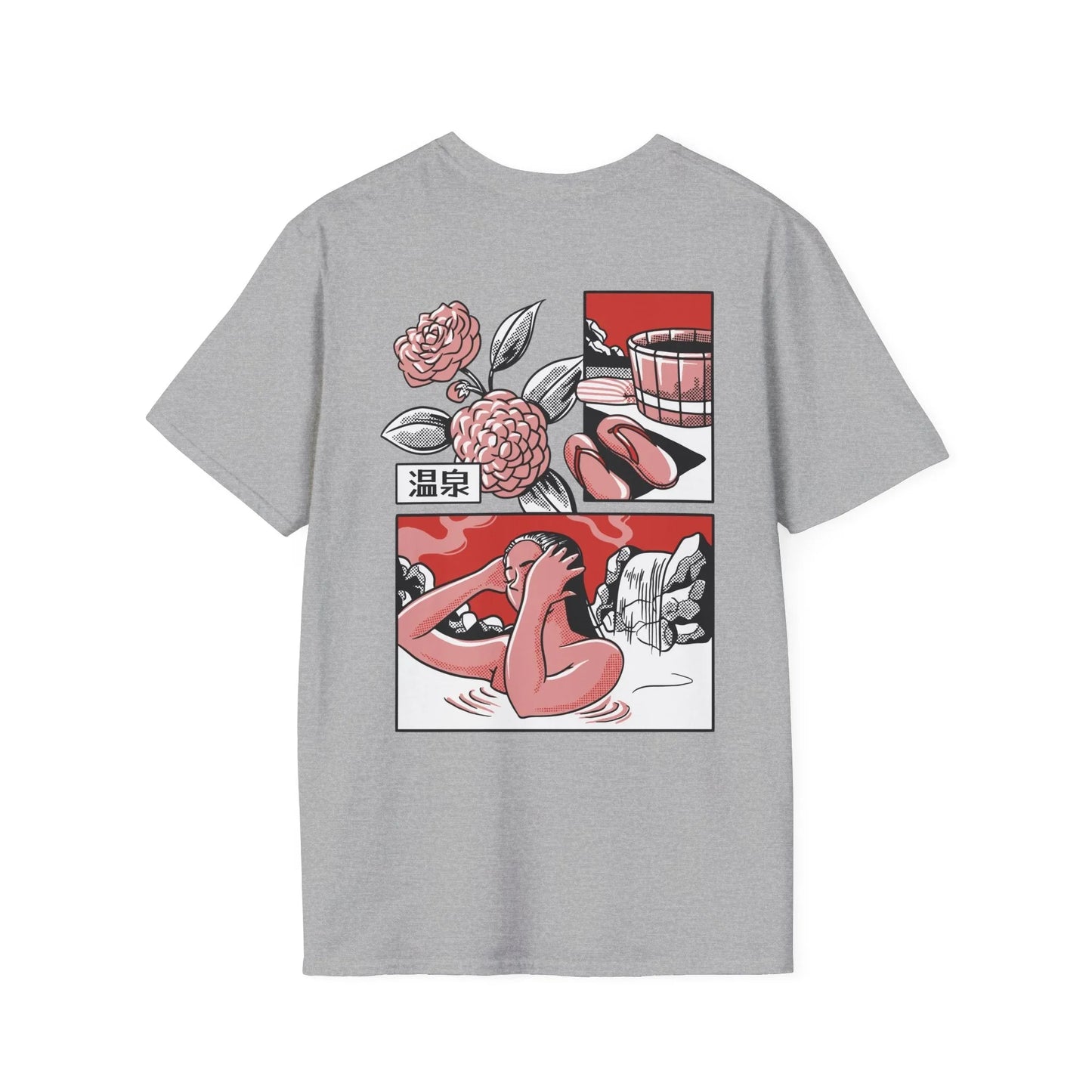 Onsen - Slice of Life - Unisex T-Shirt - Back Print - STREET STYLE