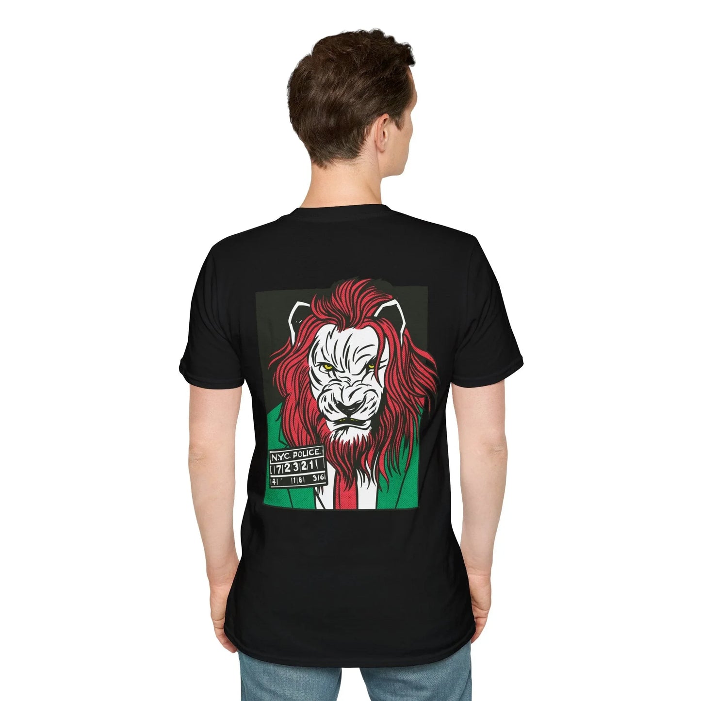 Lion - Comic Mafia - Unisex T-Shirt - Back Print - STREET STYLE