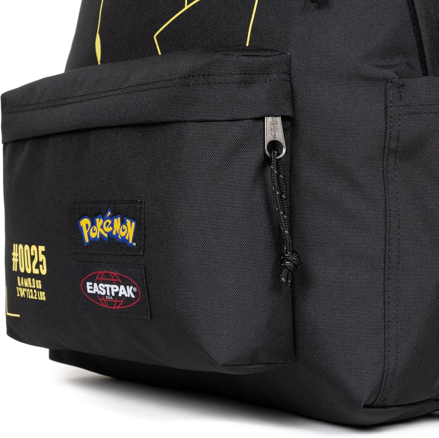 EASTPAK Day Pak Backpack 24 Litres Black and Yellow Limited Edition 2025 Side Pocket Bottle Holder and Back Pocket with Zipper - STREET STYLE