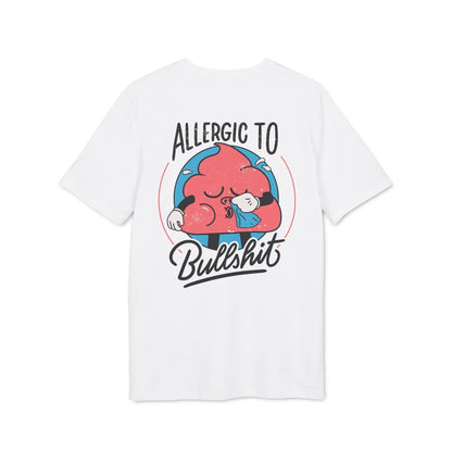 Allergic to Bullshit - Antisocial Retro - Premium Bio Unisex T-Shirt - Back Print - STREET STYLE
