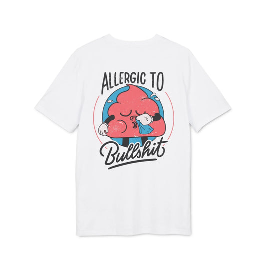 Allergic to Bullshit - Antisocial Retro - Premium Bio Unisex T-Shirt - Back Print - STREET STYLE