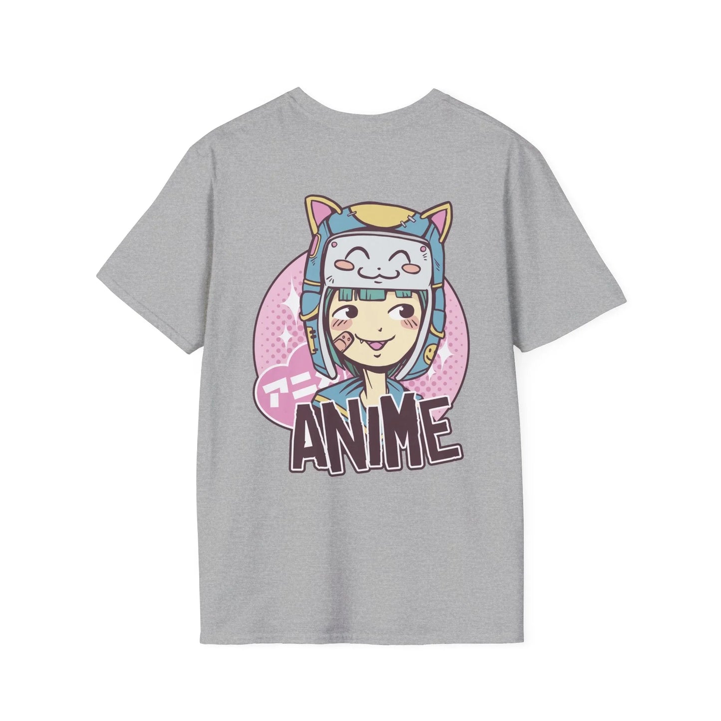 Anime Cat Girl - Anime World - Unisex T-Shirt - Back Print - STREET STYLE