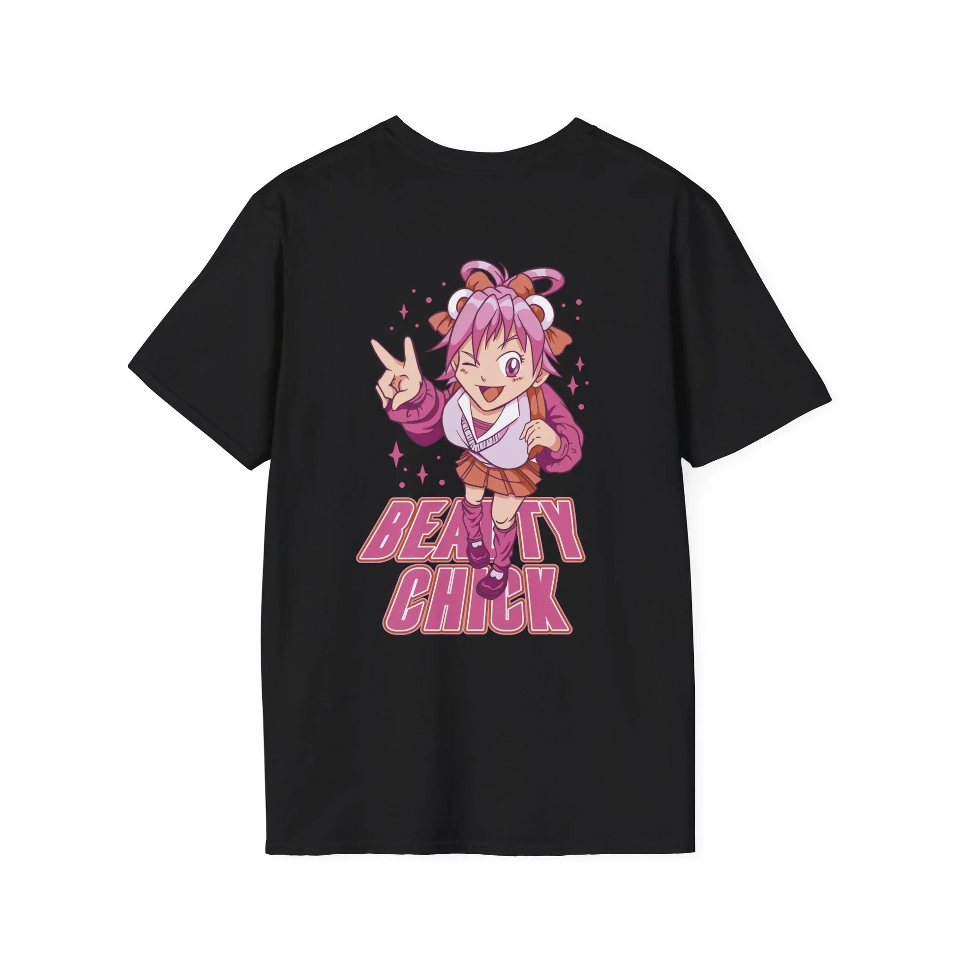Beauty Chick - Anime World - Unisex T-Shirt - Back Print - STREET STYLE
