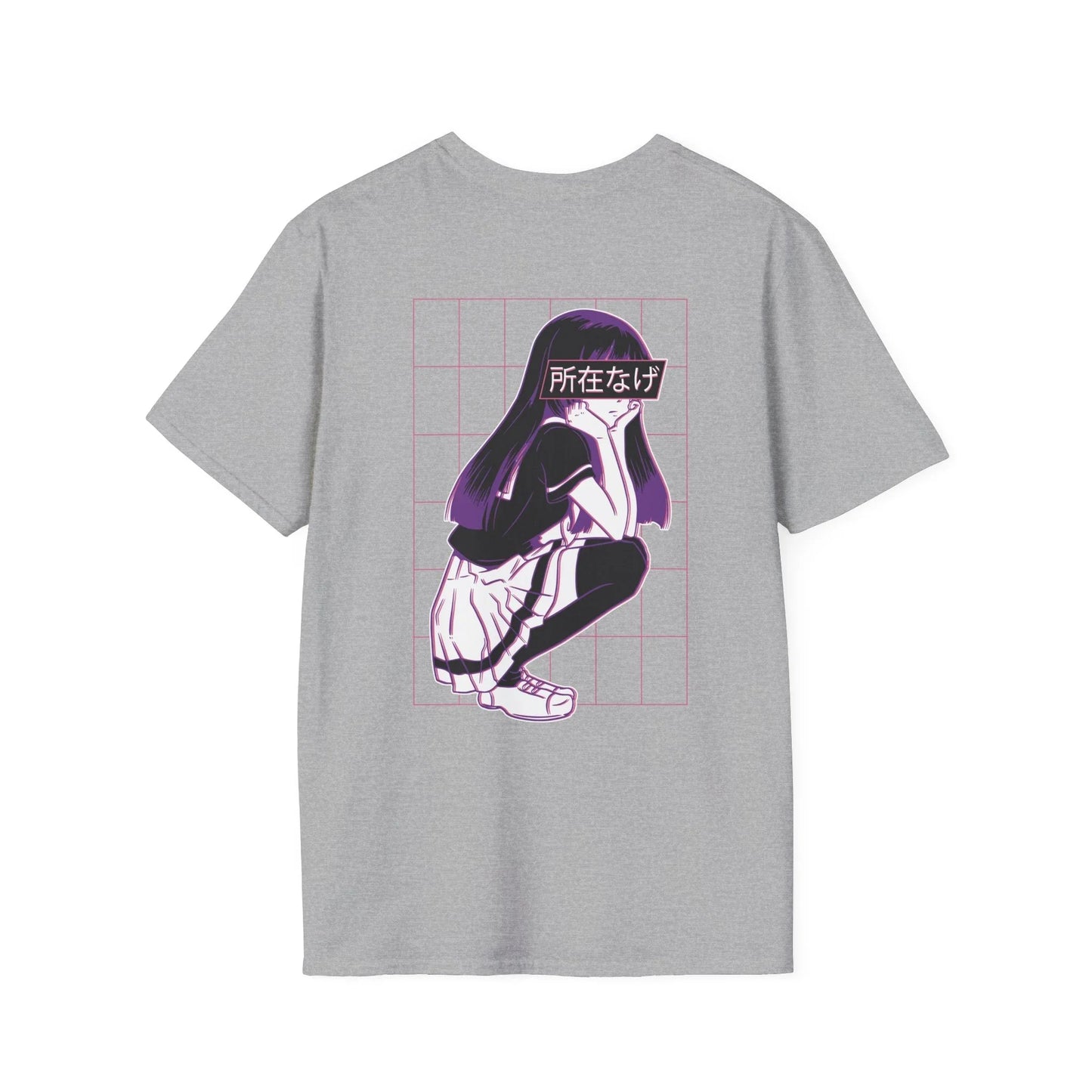 Anime Bored Girl - Anime World - Unisex T-Shirt - Back Print - STREET STYLE