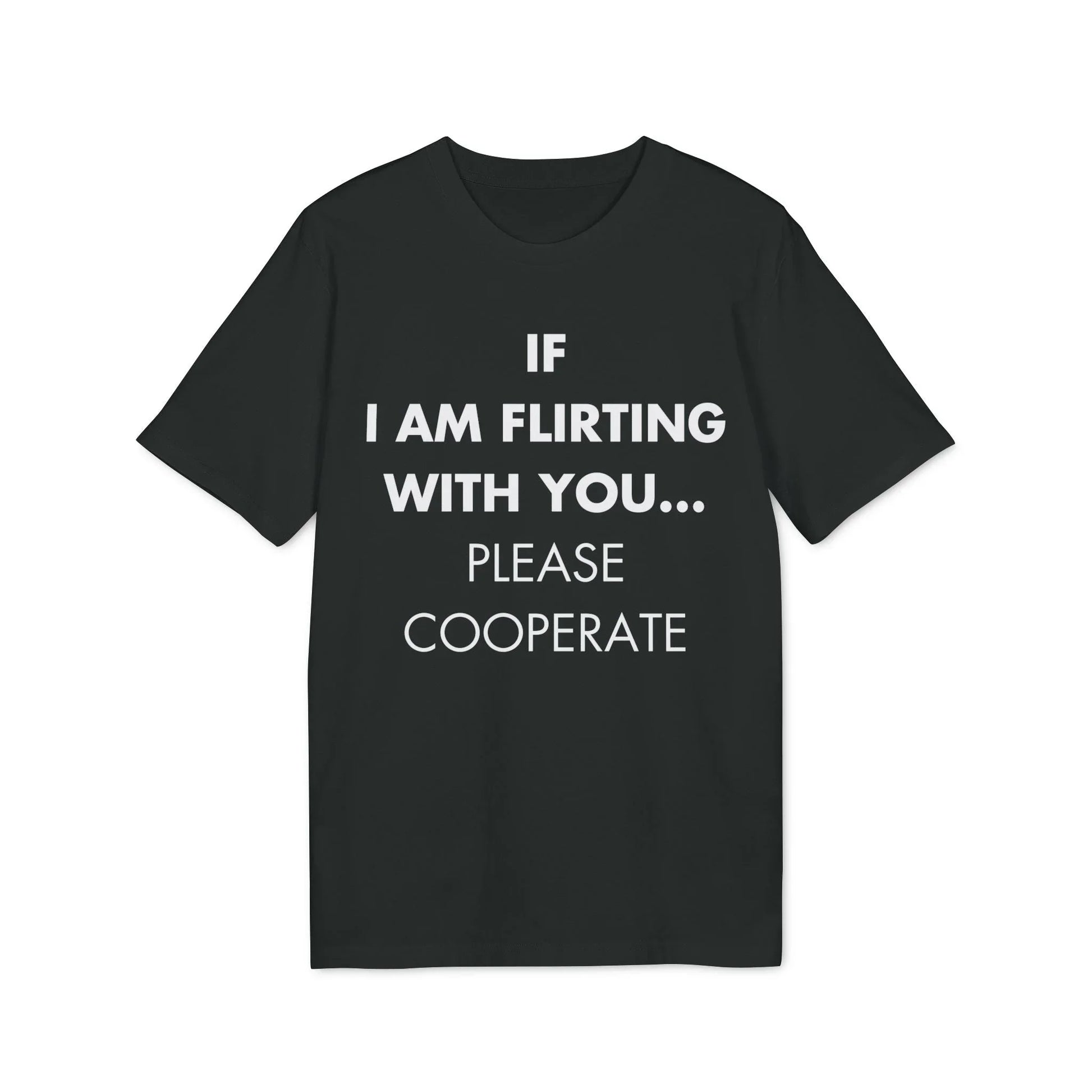 If I am flirting with you... Please cooperate - Everything I Love - Premium Bio Unisex T-Shirt - Front Print - STREET STYLE