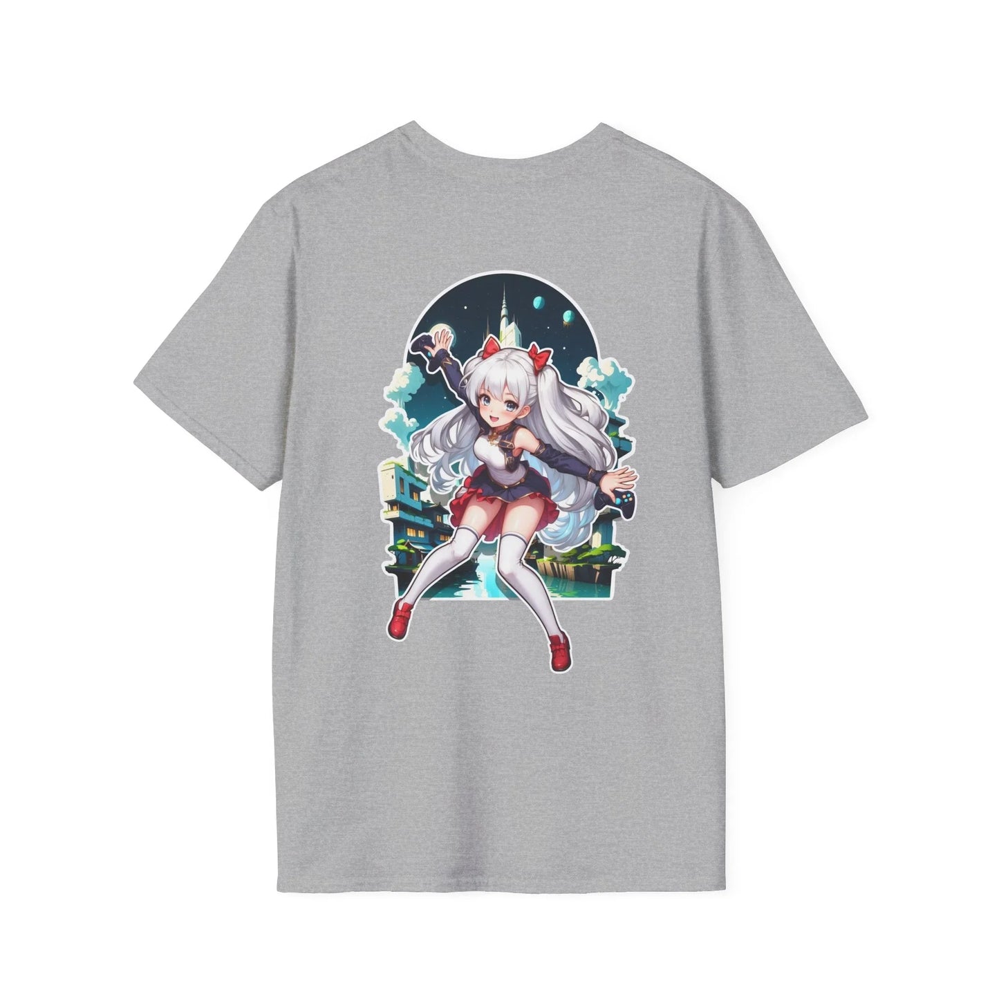 Gamer Girl - Anime World - Unisex T-Shirt - Back Print - STREET STYLE